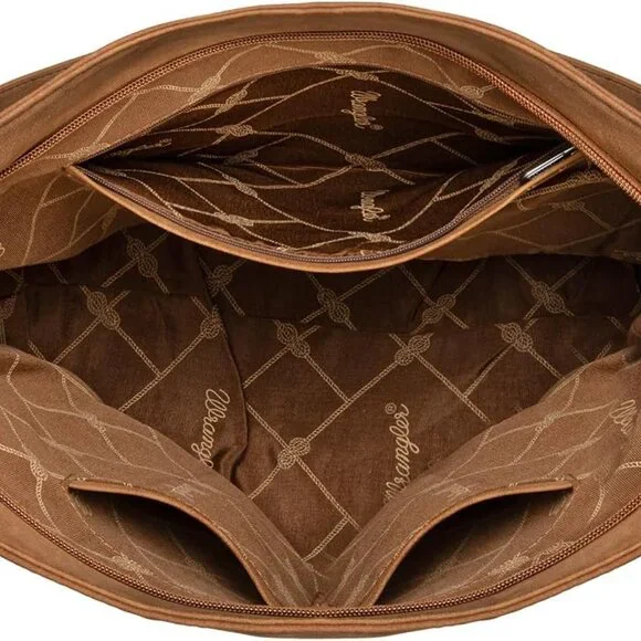 Wrangler Large Hobo Purses and Handbags for Women with Buckle and Fringe Zipper